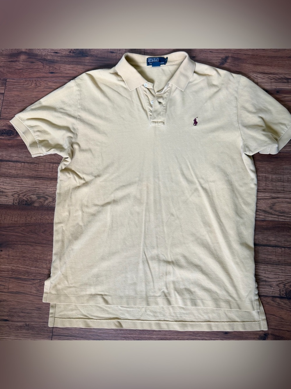 Ralph Lauren Men’s Classic Fit Short-Sleeve Polo Yellow Large Cotton Preppy